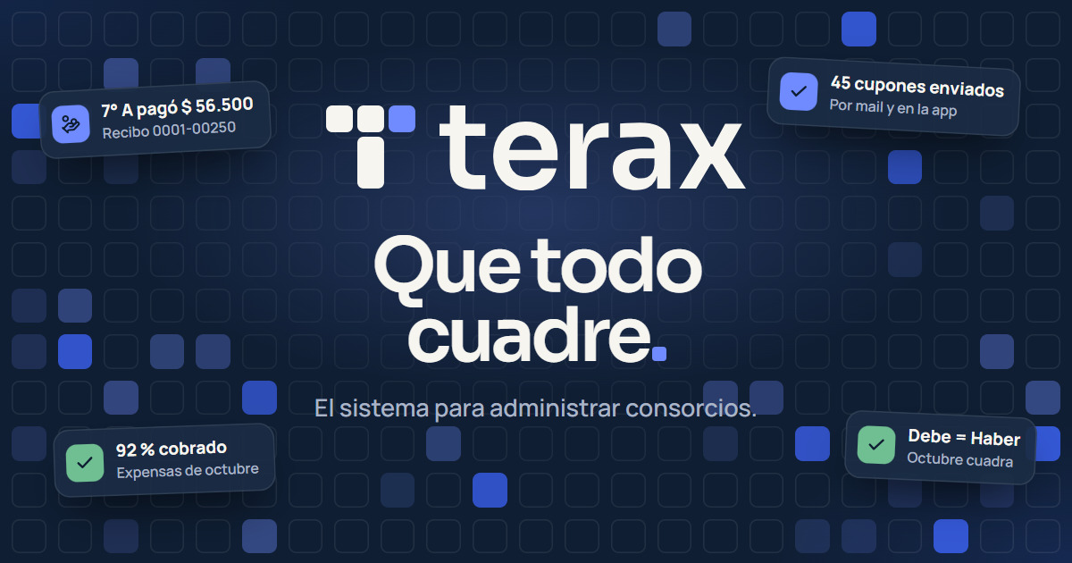 Así se ve el link al compartirlo: el logo de Terax y «Que todo cuadre».